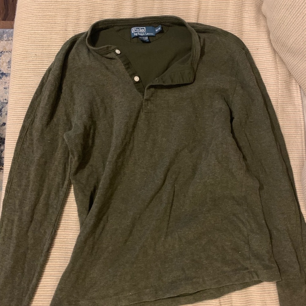 Men’s Medium Polo Long Sleeve Shirt (M)